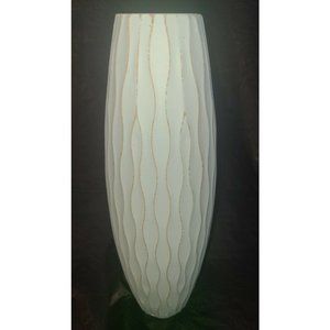 Stonebriar Medium Weathered Pale Ocean Wood Vase 12 Inch